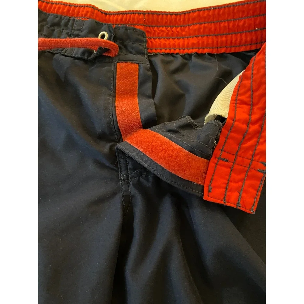Polo Ralph Lauren Swim Trunks Kids Size M 10-12 Navy Blue Red Pony Logo Shorts